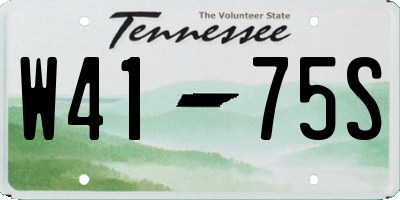 TN license plate W4175S