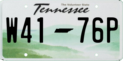 TN license plate W4176P