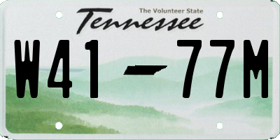 TN license plate W4177M