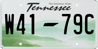 TN license plate W4179C