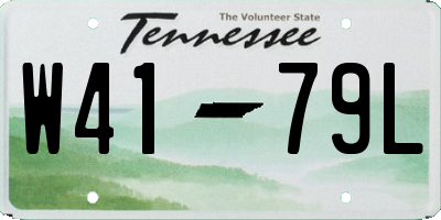 TN license plate W4179L