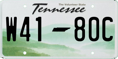 TN license plate W4180C