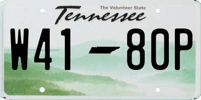 TN license plate W4180P