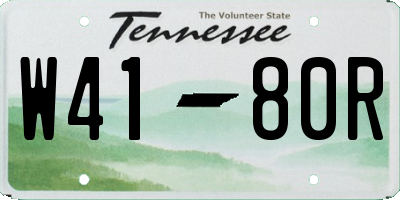 TN license plate W4180R