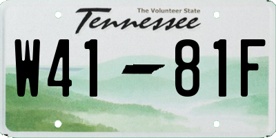 TN license plate W4181F