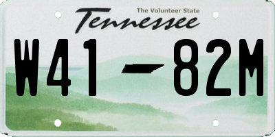 TN license plate W4182M