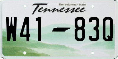 TN license plate W4183Q
