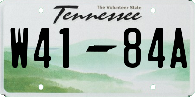 TN license plate W4184A