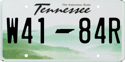 TN license plate W4184R