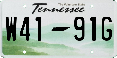 TN license plate W4191G