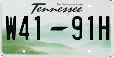 TN license plate W4191H