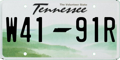 TN license plate W4191R