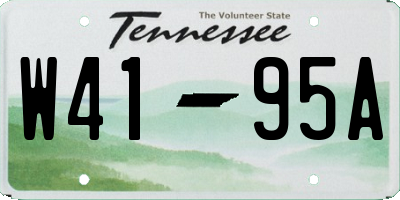 TN license plate W4195A