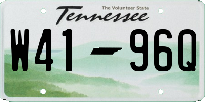 TN license plate W4196Q