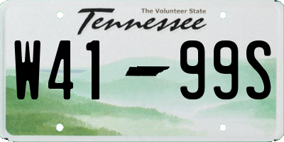 TN license plate W4199S