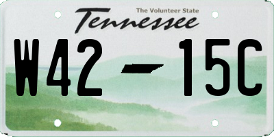 TN license plate W4215C