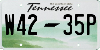 TN license plate W4235P