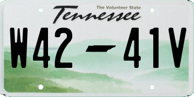 TN license plate W4241V