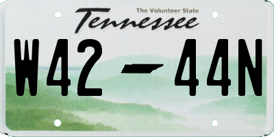 TN license plate W4244N