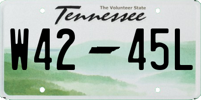 TN license plate W4245L