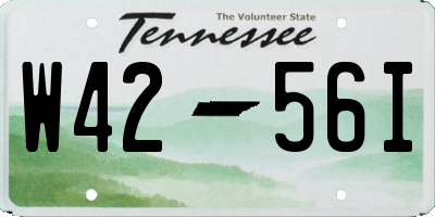TN license plate W4256I