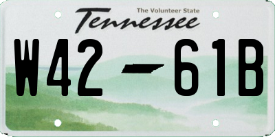 TN license plate W4261B