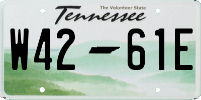 TN license plate W4261E