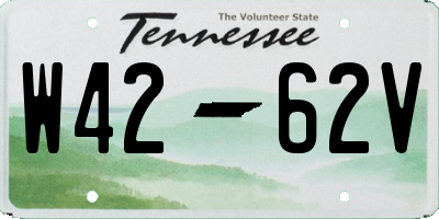 TN license plate W4262V