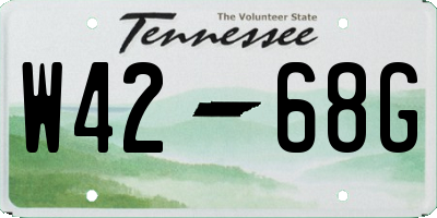 TN license plate W4268G