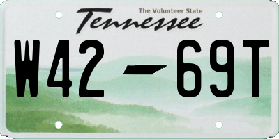 TN license plate W4269T