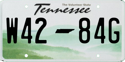 TN license plate W4284G