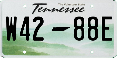 TN license plate W4288E