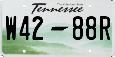 TN license plate W4288R