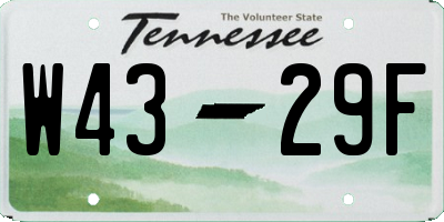 TN license plate W4329F