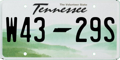 TN license plate W4329S
