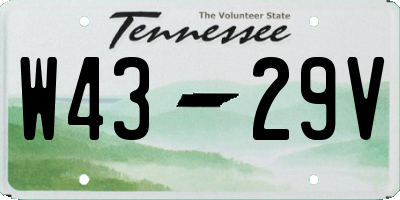 TN license plate W4329V
