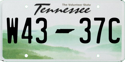 TN license plate W4337C