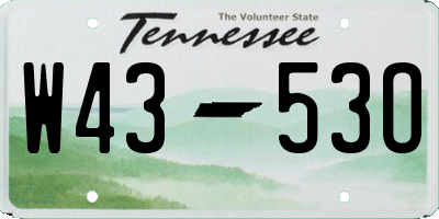 TN license plate W4353O