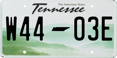 TN license plate W4403E