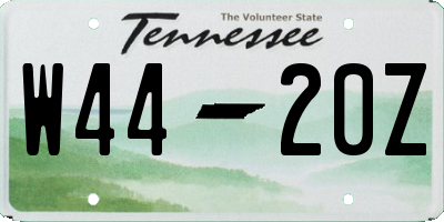 TN license plate W4420Z