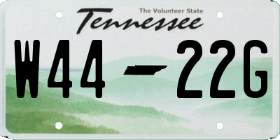 TN license plate W4422G
