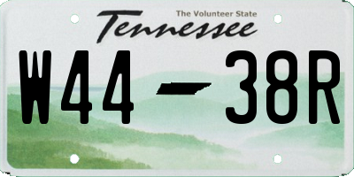 TN license plate W4438R