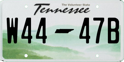 TN license plate W4447B