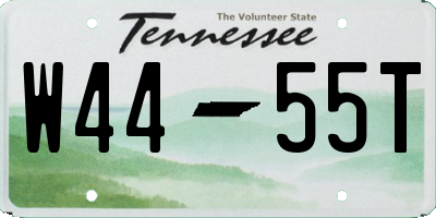 TN license plate W4455T