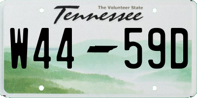 TN license plate W4459D