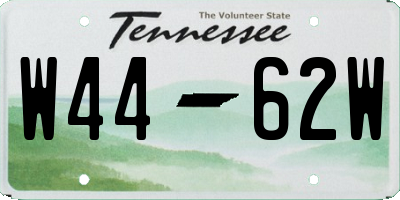 TN license plate W4462W
