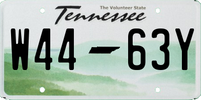 TN license plate W4463Y