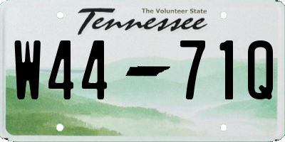 TN license plate W4471Q