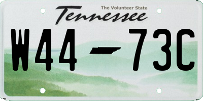 TN license plate W4473C