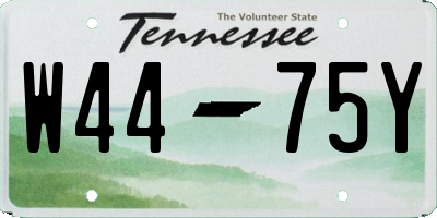 TN license plate W4475Y